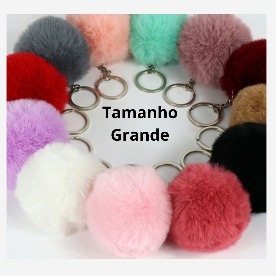 Chaveiro Pingente PomPom de Pelúcia Grande no Atacado Para bolsas Mochilas Chave de Casa em Oferta na Shopee