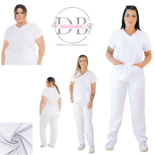 Pijama Scrub Cirúrgico Hospitalar Unissex Tecido Nao Amassa - Uniforme Profissional 10