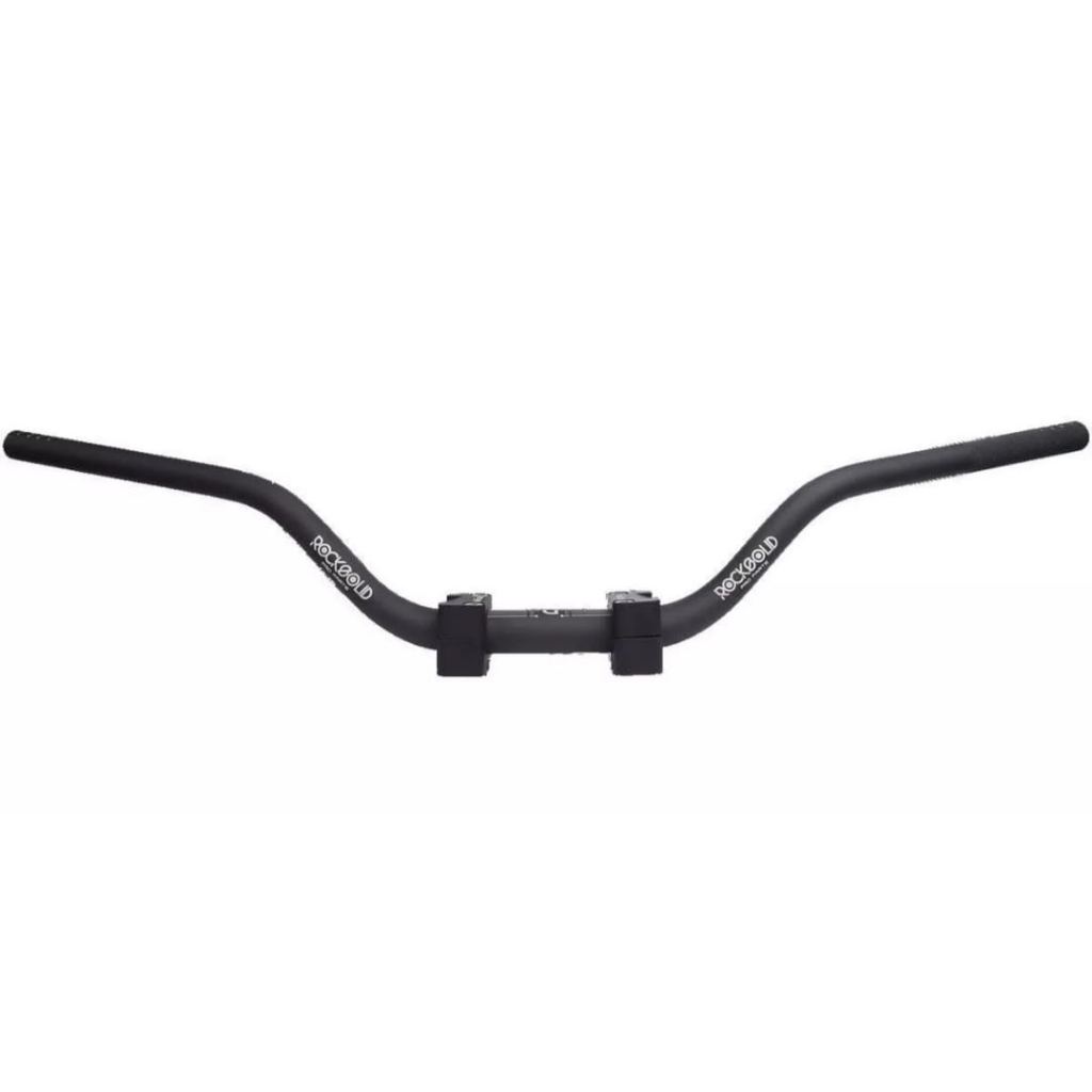 Guidão Rocksolid 28,6 Super Fat Bar Alto + Adaptador Bros/Xre/Lander/CRF Preto Fosco