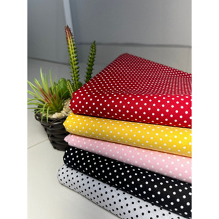 Tecido Tricoline Estampa Poá 100% algodão 0,25 x 1,5 m - Artesanato - Vestuário - Patchwork
