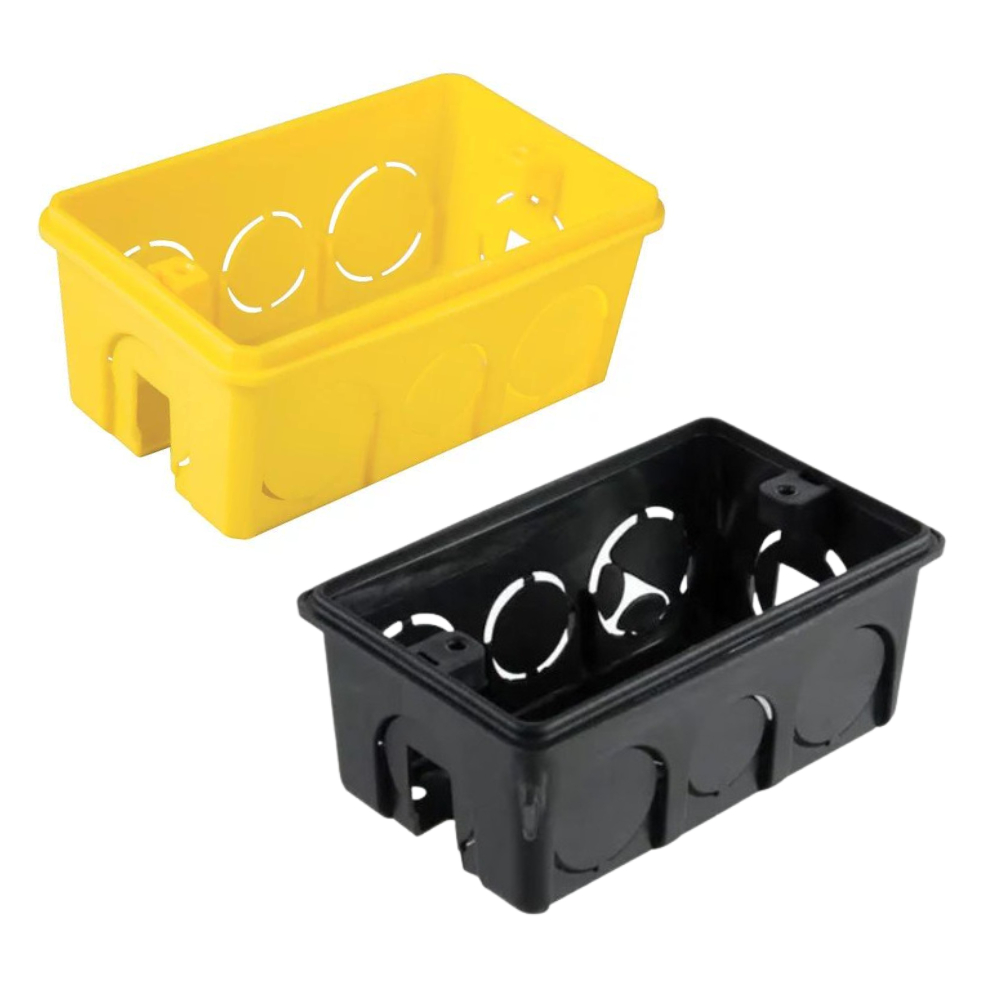 10 Caixa Caixinhas De Luz Amarela Para Tomada Interruptor 4x2 Reforçada - Promoção