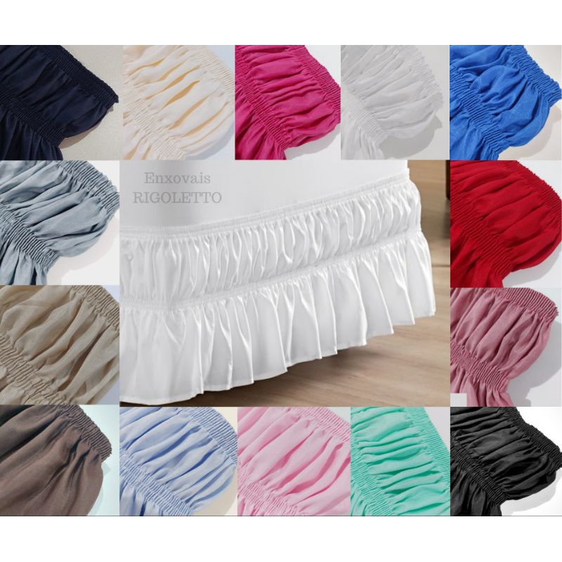 Saia para Colchão Cama Box 2 elásticos Talu -Delicada ( PROMOÇÂO )