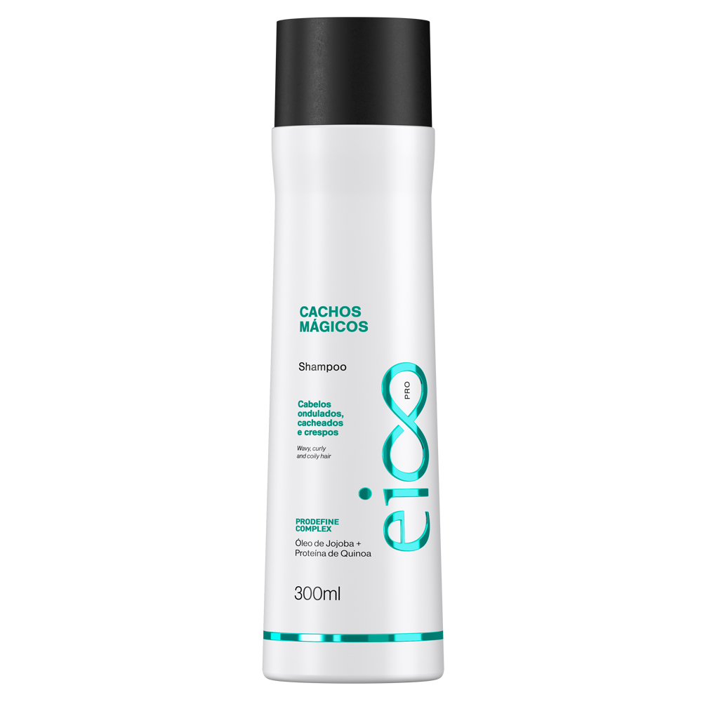 Detalhes do Eico Pro Cachos Mágicos Shampoo Condicionador Máscara Leave-in Spray Fluído Óleo Nutritivo 6 Itens