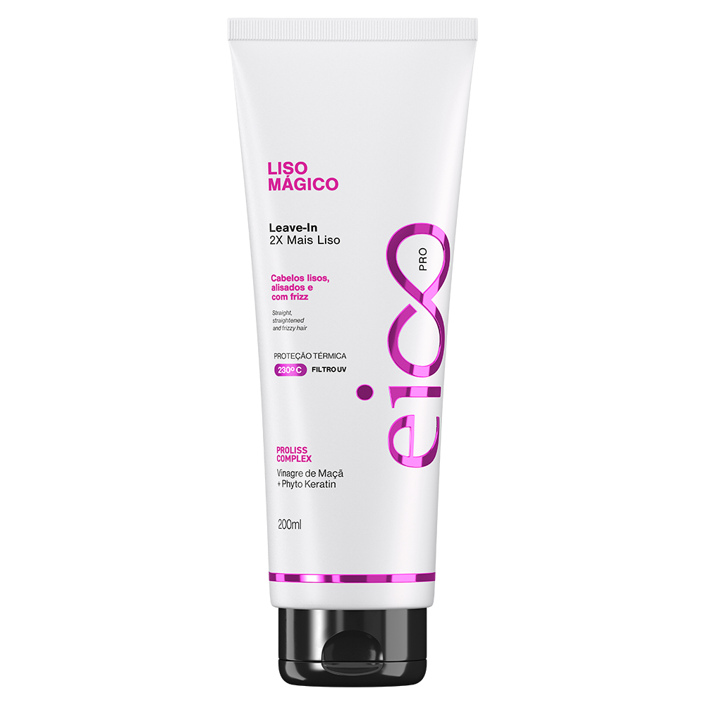 Detalhes do Eico Pro Liso Mágico Shampoo Condicionador Tratamento Pós Progressiva Máscara Protetores Térmico 200ml Sérum Reparador