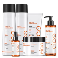 Eico Professional Força Crescimento Shampoo Condicionador Mascara Fluido Leave-in Tonico Antiqueda