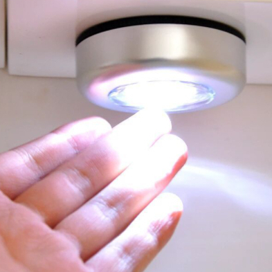 Luminária De 3 LEDs Adesiva Forte Emergência Luz De Parede Touch De Segurança Para Corredor Armário