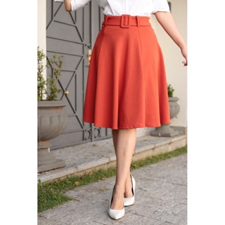 Saia Godê com Cinto Moda Evangélica Feminina em Oferta na Shopee