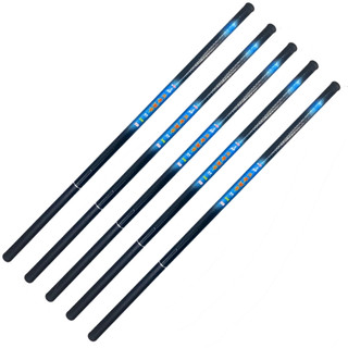 Kit com 05 Vara Telescópica De Pesca de mão Ultra Leve com 1,80m 2,40m 3,00m 3,60m 4,00m 5,00m 5,40m em fibra de vidro e carbono Tilapias represas pesqueiro