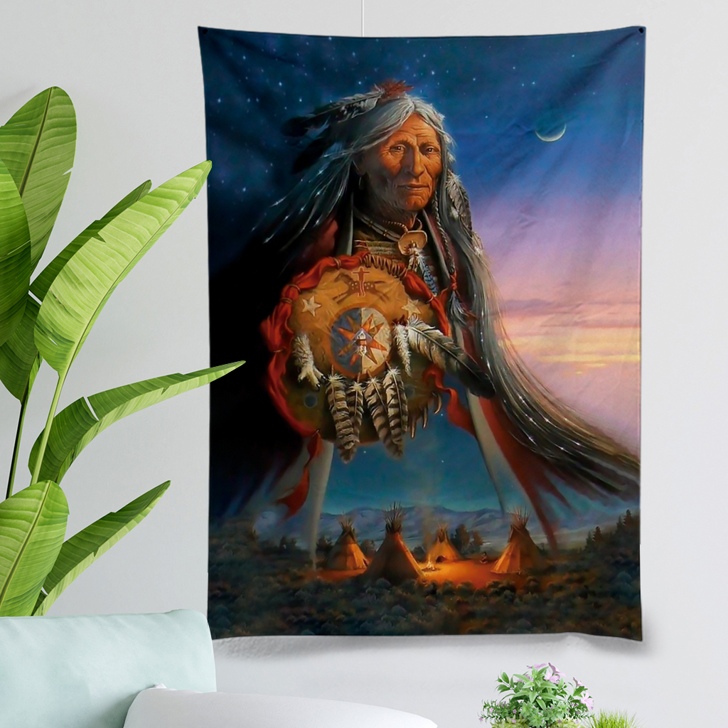 Panô Matriarca tapeçaria de parede Xamanismo / Rapé / Ayahuasca / Caboclo / Cachimbo Sagrado