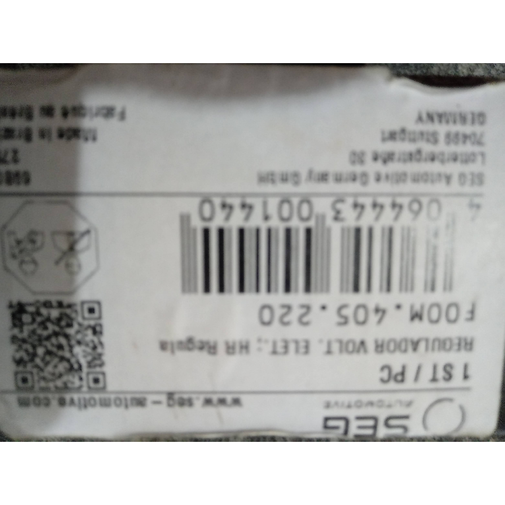 Regulador do Alternador F00M.405.220 Volvo Onibus B 58/B 10M/ Valmet Trator C/ Alternador 90A...