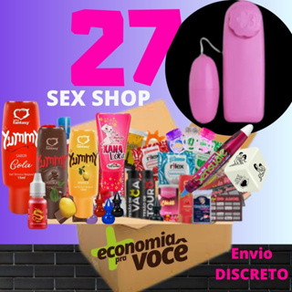 Caixa Sex Shop 27 Produtos Brinquedos Adultos Casal Erotico Hot Sexy