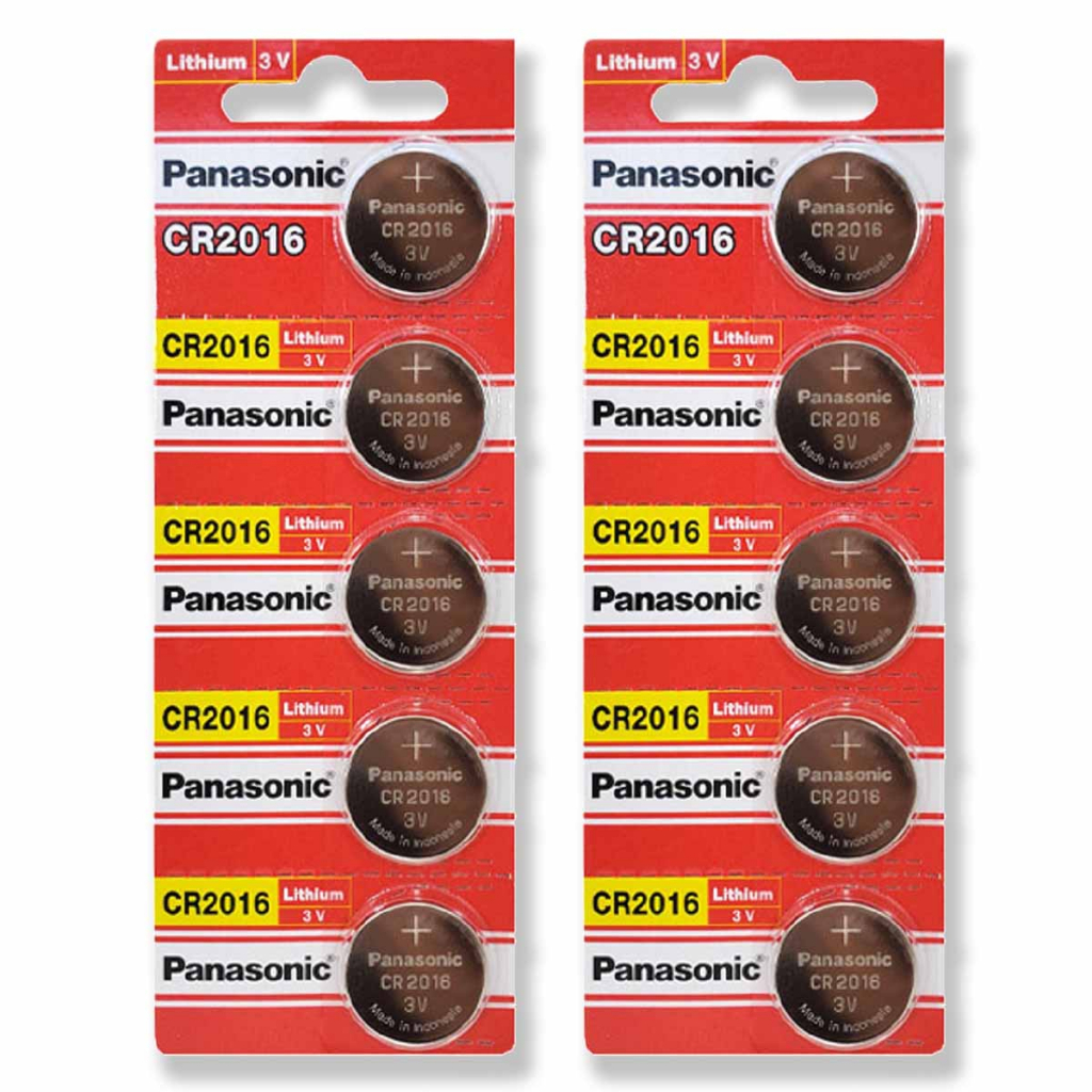 Pilha CR2016 3V Panasonic Bateria Moeda kit 10 unidades
