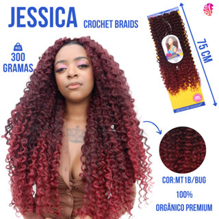 Cabelo Orgânico Cacheado Para Crochet Braids 75 Cm 300Gr Lançamento - Jessica