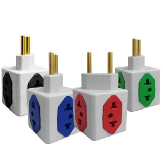 Kit 4 Tomada Multiuso Adaptador, Benjamin Cubo 4 entradas, Casa, Cozinha, Quarto