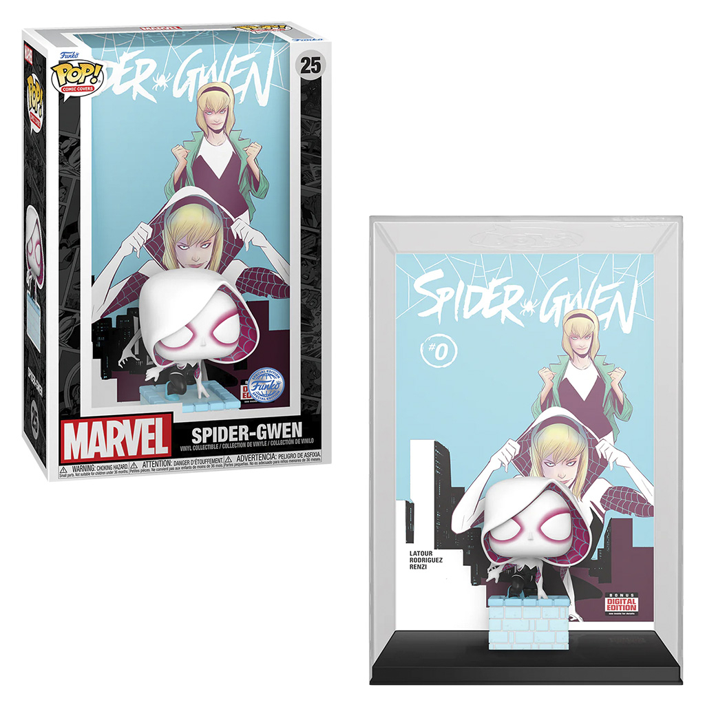 FUNKO POP COMIC COVERS MARVEL SPIDER-MAN - SPIDER-GWEN 25 NOVO ORIGINAL
