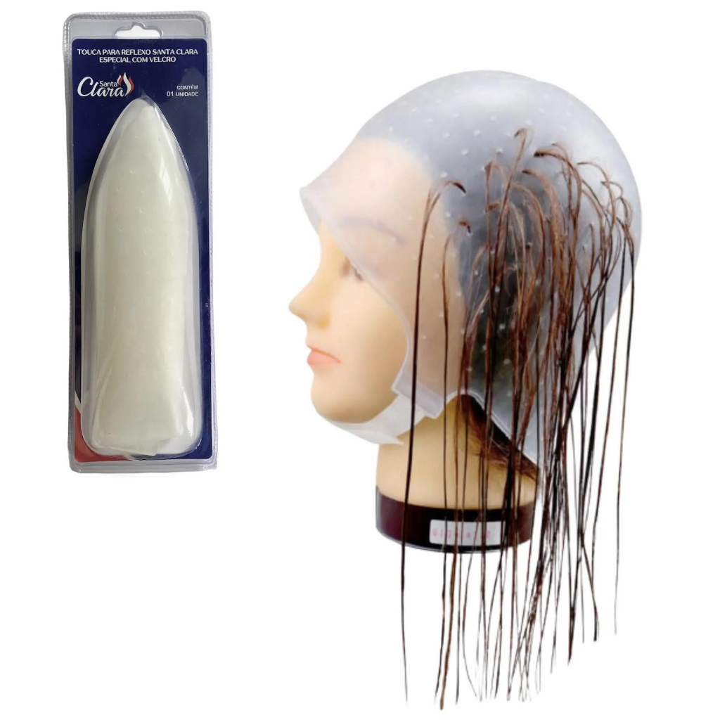 Touca Para Mechas Luzes Reflexo Alinhado Silicone - Santa Clara