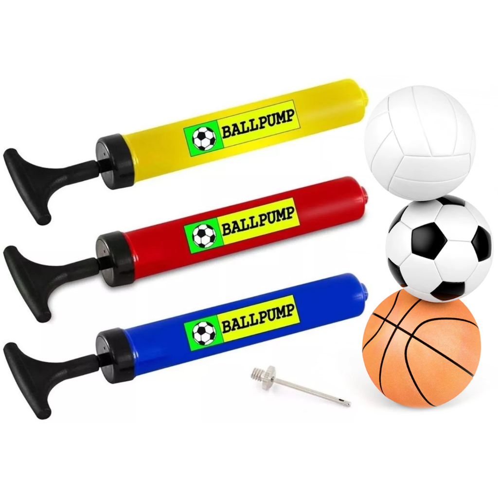 Bomba de Ar Manual Encher Bola Futebol Vôlei Basquete Basket + Bico Universal Premium Original Top