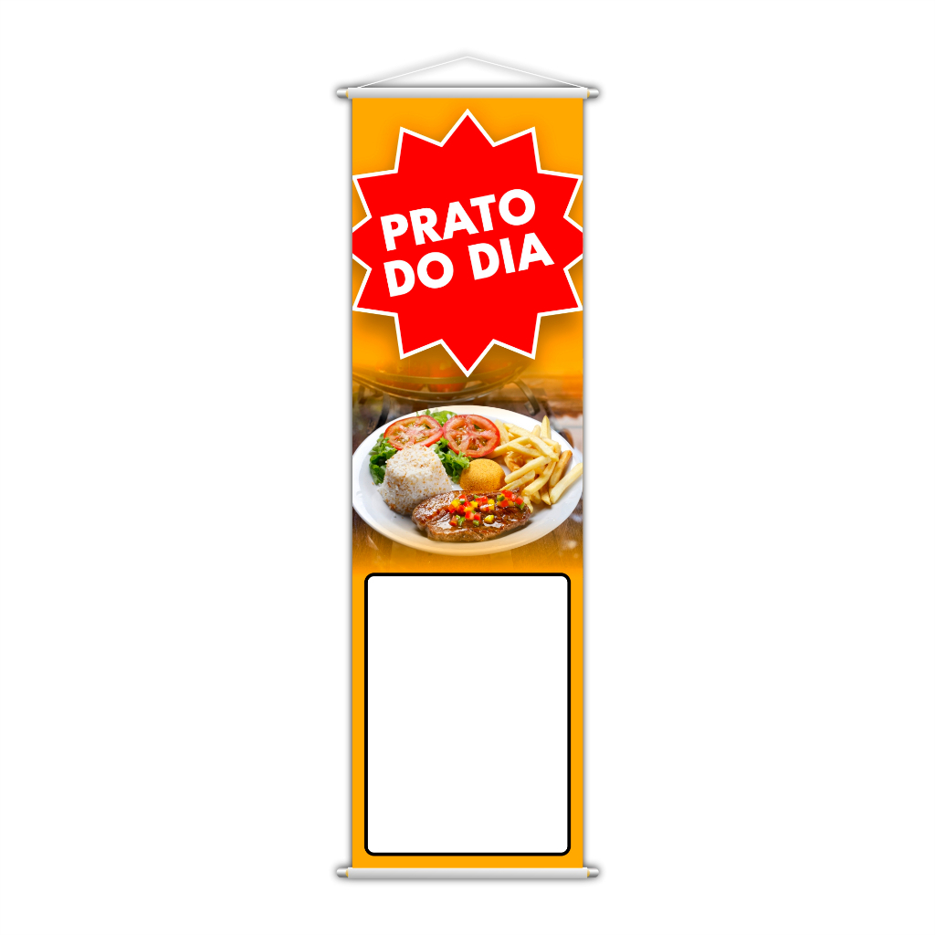 Banner Prato do Dia Restaurante Preço Fundo Branco