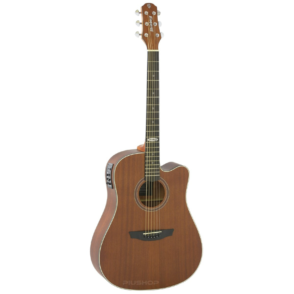Violão Strinberg Eletroacústico SD200C MGS Folk Afinador digital Pré SE-60 Marcação Escala: Circular