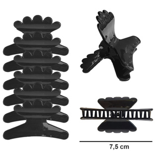 Kit 6 Piranhas Salão Para Cabelo Preto Transparente Colorido em Oferta na Shopee
