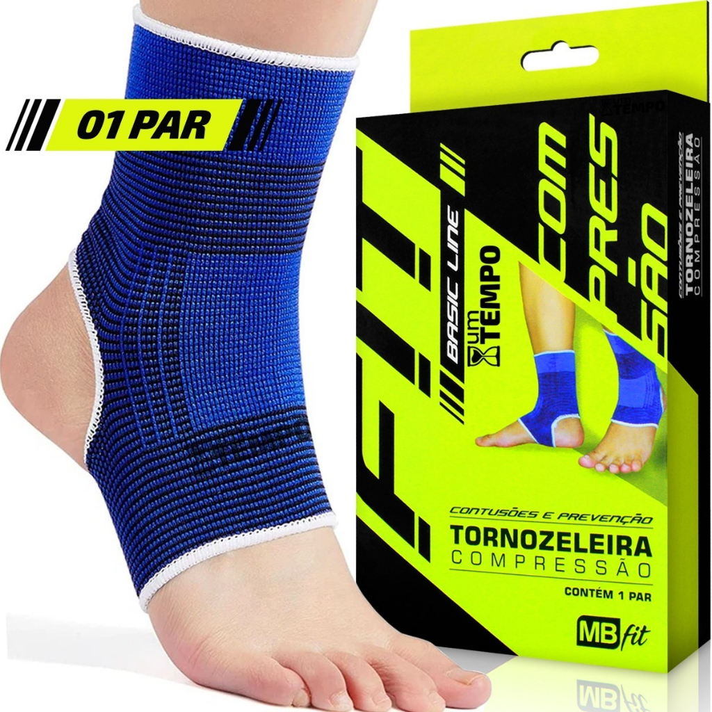 Par Tornozeleira Meia Ortopédica Ajustável Compressão Elástica Estabilizadora Protetora Saúde Fit em Oferta na Shopee