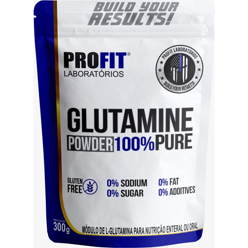 Glutamina Pura (100%) - Refil 300g - Profit Labortórios