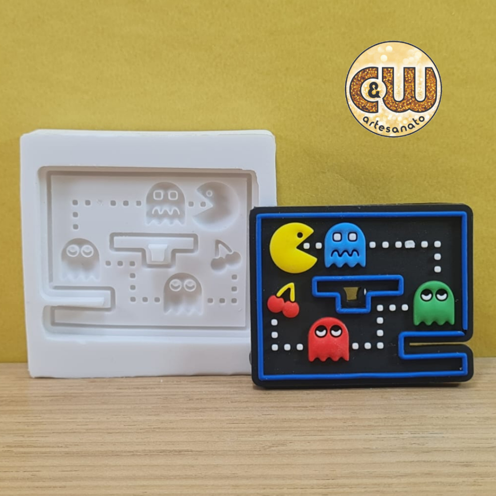 Molde Silicone Pac-Man / Game / Jogos / Video Game  Confeitaria e Artesanato - Festa