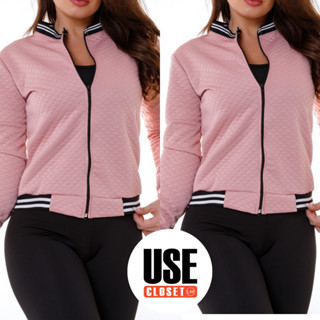 Kit 02 Jaqueta Bomber Casaco Blusa Feminina Com Ziper Inverno