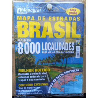 Mapa de Estradas do BRASIL MAPÃO de RODOVIAS DO BRASIL 1,00 x 1,40cm em Oferta na Shopee