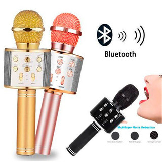 Microfone Infantil Bluetooth Karaokê WS-858 Portátil e Efeitos de Voz – Diversão para Crianças