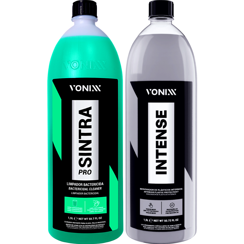 Kit para Limpeza e Restauração de Plásticos Painel Sintra Pro + Intense 1,5L