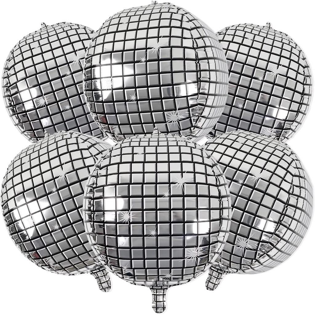 Balão Metalizado Discoteca Globo Espelhado 4D Festa Balada anos 60, 70, 80 e 90