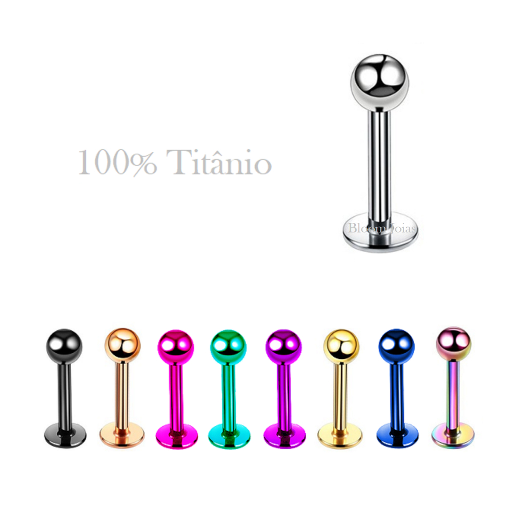 Piercing Tragus / Flat / Labret Titânio Hipoalergênico em Oferta na Shopee