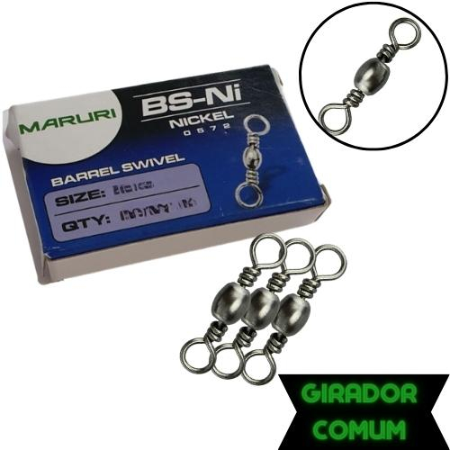 Girador Comum de Pesca Nº4 2,4cm Caixa 100un Maruri Alta Qualidade Resistência Nickel ou Gold em Oferta na Shopee