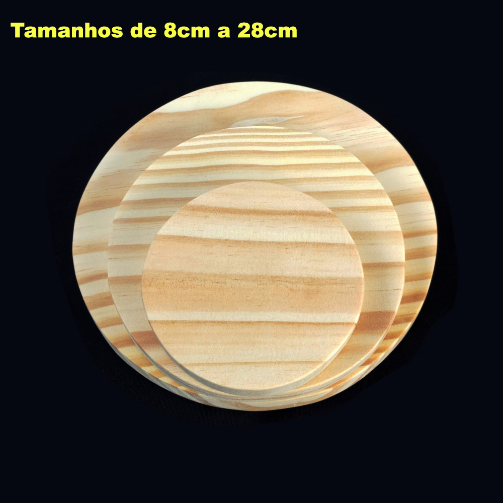 kit 10 Tabua de Pinus  redonda Disco bolacha Decoração Queijo Frios artesanato mesa posta atacado em Oferta na Shopee