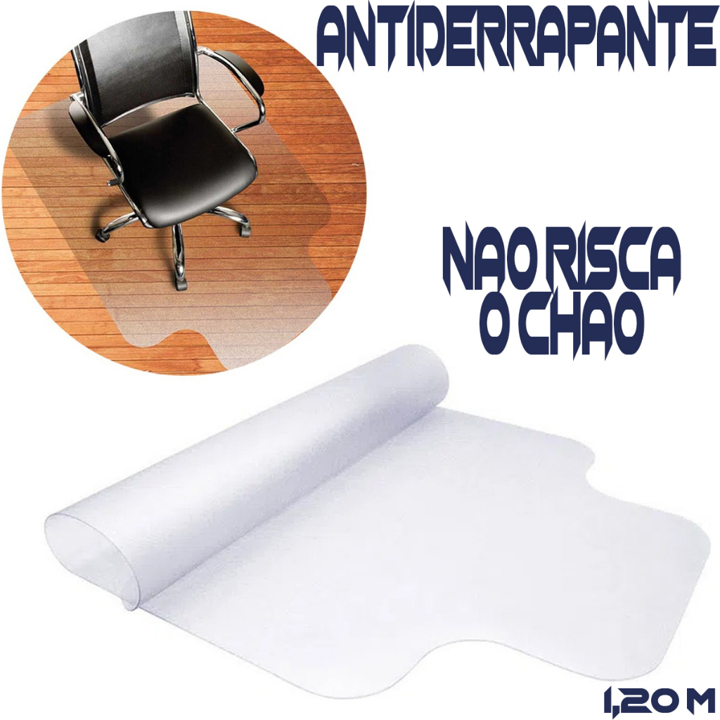 Tapete Protetor de Piso Cadeiras Rodinha Escritório Original Protepiso Anti-Risco Kapazi