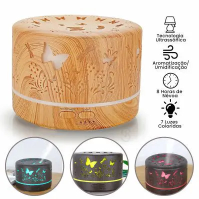 Aromatizador Lampada Led Ultrassônico 700ml Difusor em Oferta na Shopee