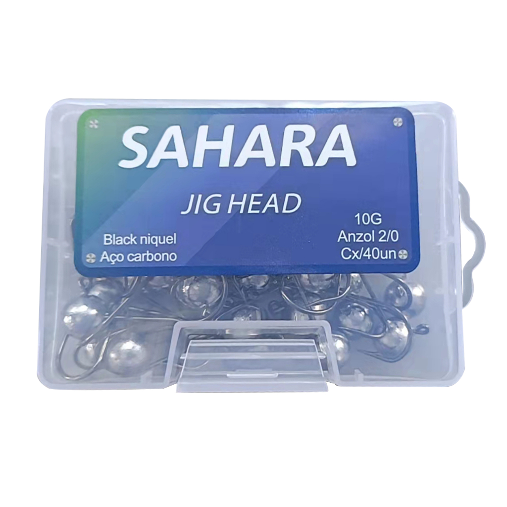 Kit 5 Jig Head Extra Force  Marca SAHARA Fishing Robalo Tucunaré Dourado Trairá Bass Isca Artificial Soft