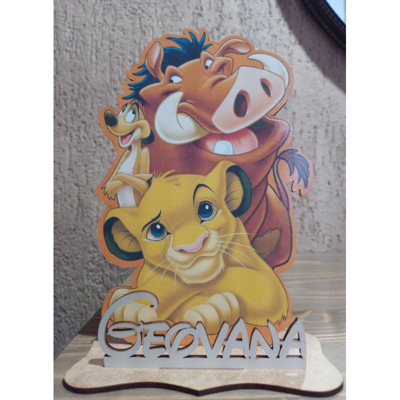 Centros de Mesa, Simba Timão e Pumba, Adesivo Fotografico, em Oferta na Shopee