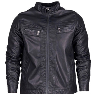 Jaqueta de couro masculina top forrada com capuz pronta entrega