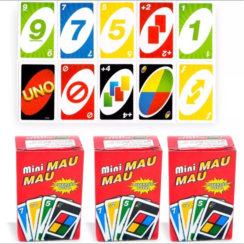 5 Mini Mau Mau Jogo Divertido / Jogo Uno Lembrancinha Brinquedo Infantil em Oferta na Shopee