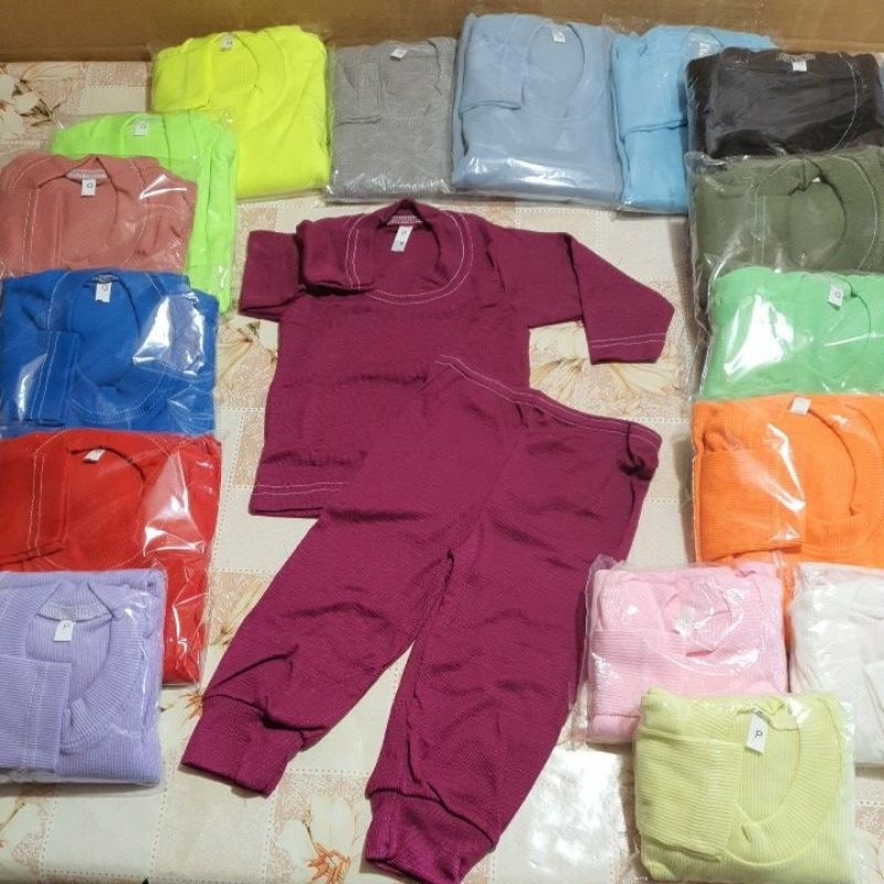 Conjunto Bebê Criança Pijama ribana canelada algodão 0 a 6 anos em Oferta na Shopee