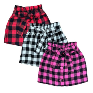 Sainha Infantil Xadrez Moda Mini Diva Blogueirinha Tendência em Oferta na Shopee