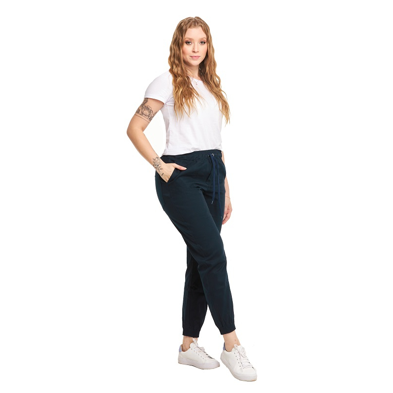 Calça Feminino Sarja Skinny Com Punho Elástico Plus Size Jogger S01plus