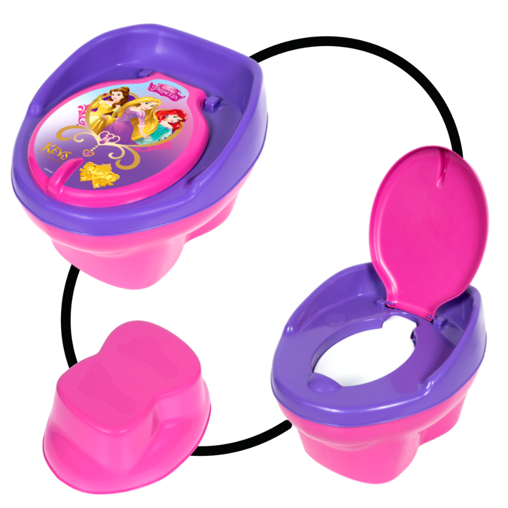 Troninho Infantil PRINCESAS Disney Penico Pinico 2 Em1 Privada Vira Banquinho Privadinha Disney Brinquedos STYLL