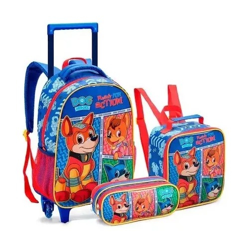 Kit Mochila Patrulha Canina Super Dog Rodinhas G Seanite