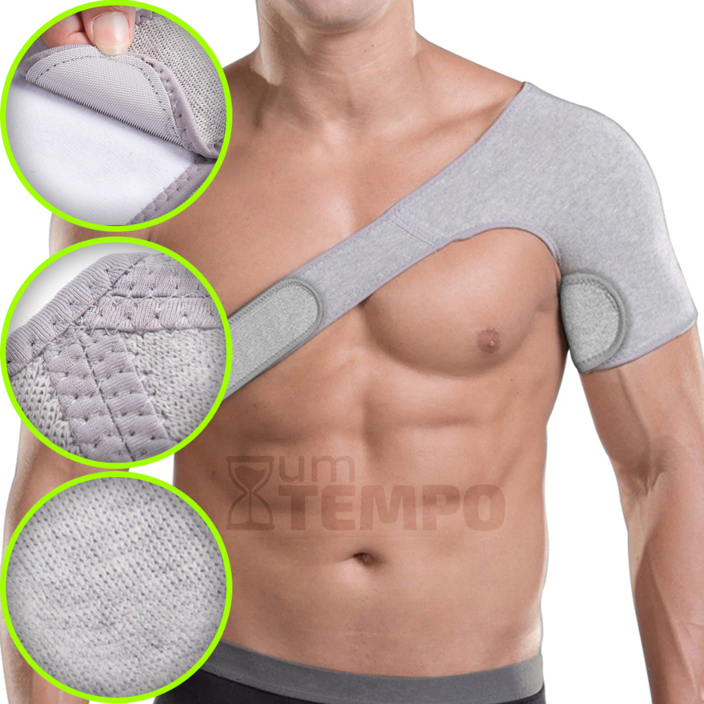 Ombreira Suporte Para Ombro Esporte Academia Fit Treino Flexão Protetor Fisioterapia Ortopédico Compressão Ajustável