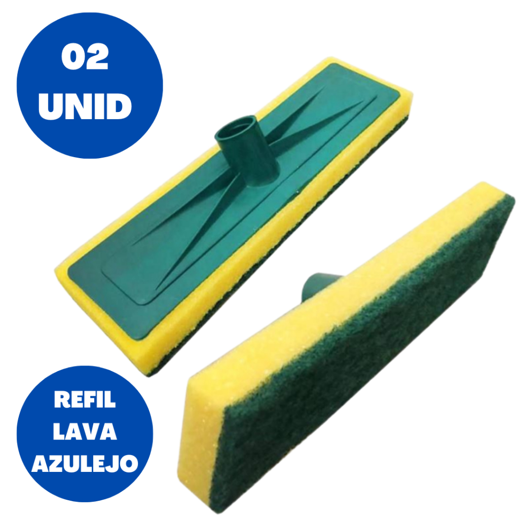 Kit 2 Esfregão Limpa Azulejo Piso Abrasivo Limpeza Pesada