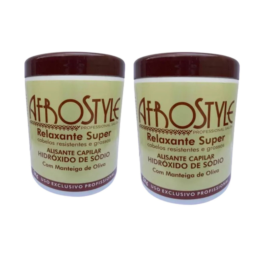 Kit 2 Uni Afrostyle Alisante Capilar-Hidróxido De Sódio 1Kg