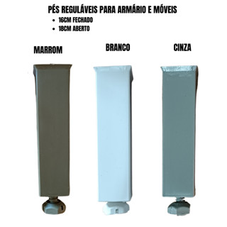 Pé Para Armário De Cozinha Mdf Balcão Pia 16cm/18cm
